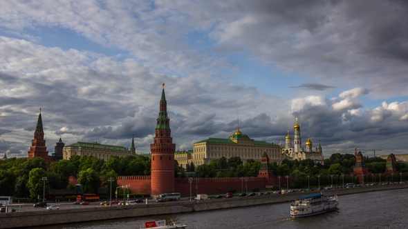 Beautiful View of Moscow Kremlin