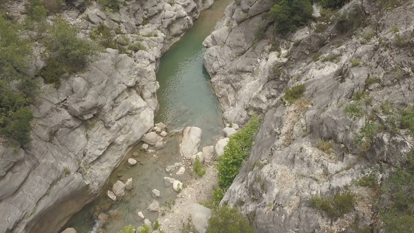 Aerial Footage of the Mountain River