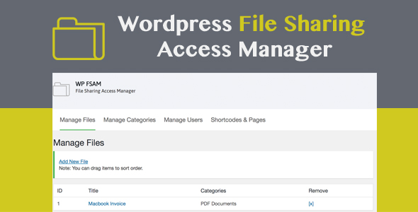 Wp fsam - file sharing access manager