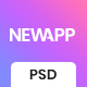 NewApp - Creative App Landing PSD Template - ThemeForest Item for Sale