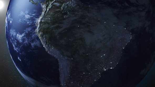 Earth Zooms In On South America alt