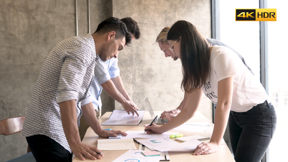 Young Business Team Working Together