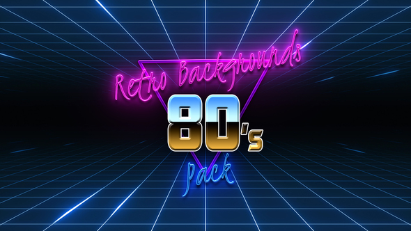 80s Retro-Futuristic Background Pack alt
