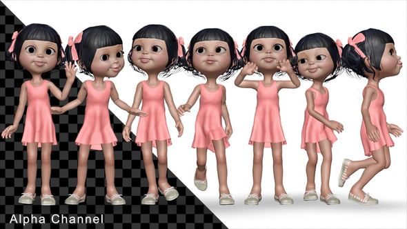 Little Girl 3d Character (7-Pack) alt