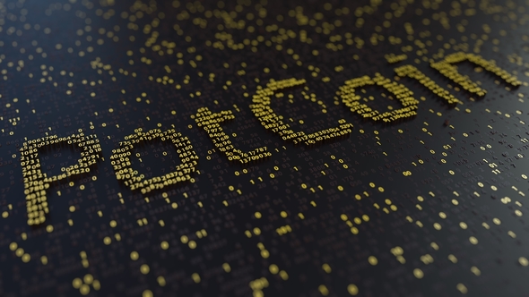 PotCoin Word Made of Moving Golden Numbers alt