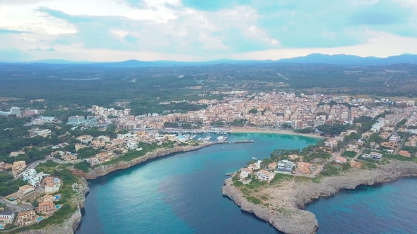 Landscape of the Beautiful Bay of Cala Anguila with a Wonderful Turquoise Sea