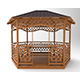 Garden arbor_Lacquered walnut - 3DOcean Item for Sale