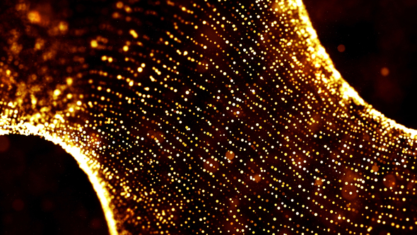 Golden Particles Glittery Looped Background