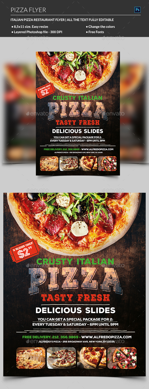 Pizza Flyer Graphics Designs Templates From Graphicriver