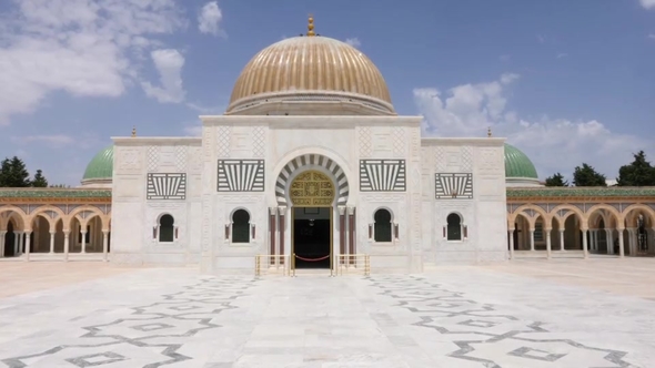 Doors Main Entrance To Mausoleum President Habib Bourguiba Monastir