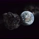 Asteroid approaching planet Earth - VideoHive Item for Sale