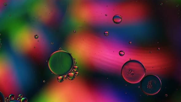 Abstract Colorful Food Oil Drops Bubbles 198 alt