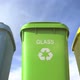 Multi Colored Garbage Bins with Waste Type Separation Labels and Recycle Logos - VideoHive Item for Sale