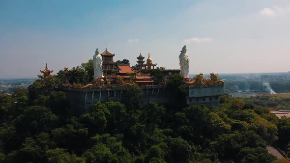 Chau Thoi Pagoda, Binh Duong. The temple's orbit is on the mountain November,2021