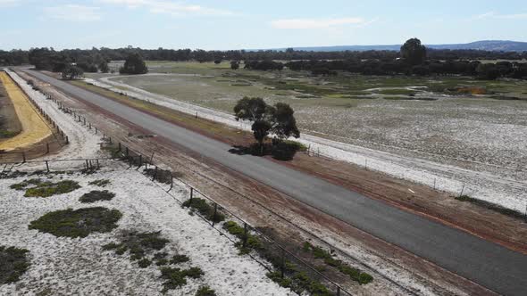 Aerial View of Grassland Road