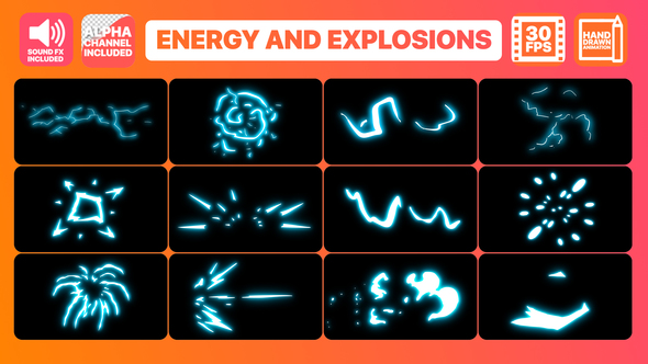 Energy And Explosion Elements | Motion Graphics Pack