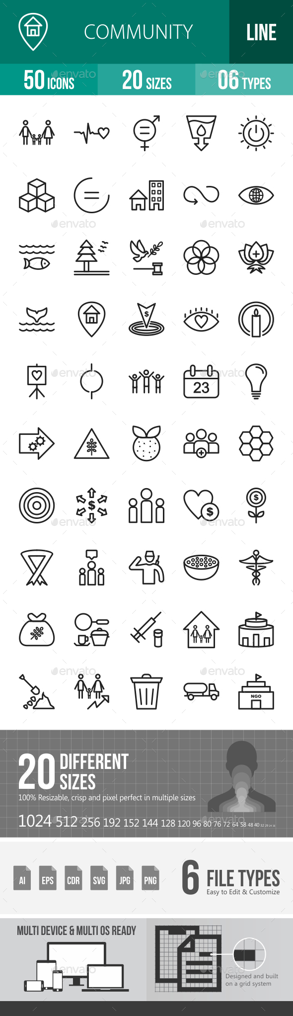 Community Line Icons