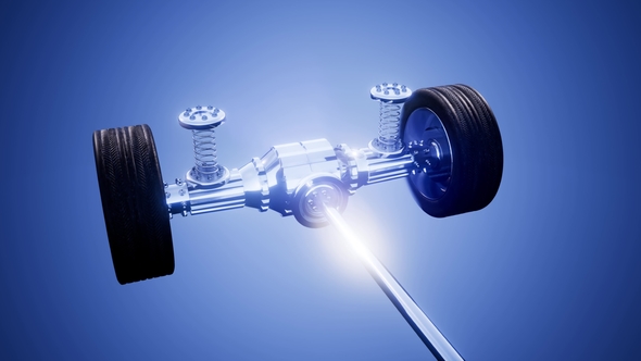 Car Chassis with Engine alt