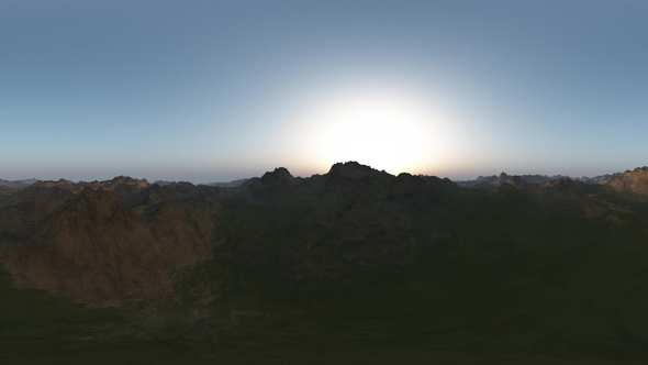 Aerial VR 360 Panorama of Green Hills alt