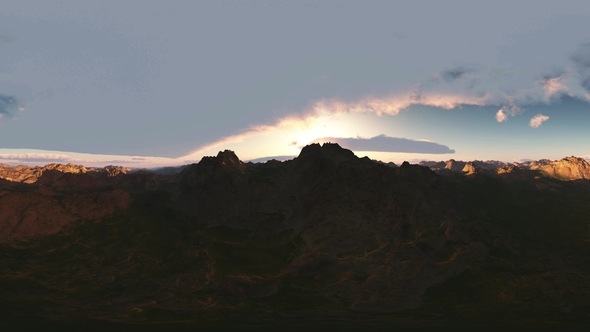 Aerial VR 360 Panorama of Green Hills alt