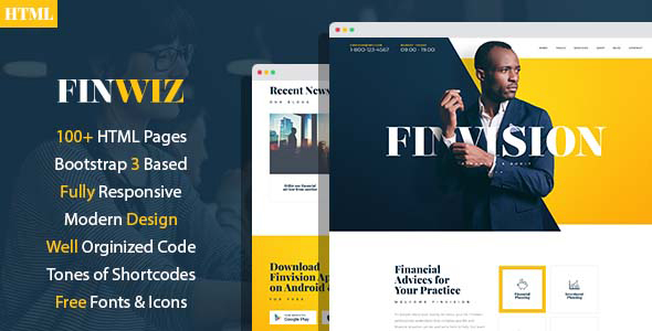 Finwiz - Fincacial and Auditing services HTML Template