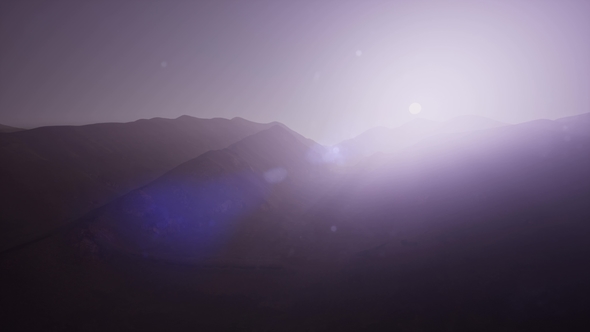 Aerial Green Hills Landscape in Fog alt