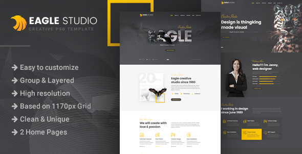 Eagle Studio - Creative PSD Template