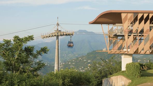 Cable Rope in the Mountains, Batumi, Georgia