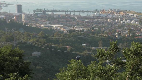 Cable Rope in the Mountains, Batumi, Georgia