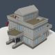 Low Poly Consulate Building - 3DOcean Item for Sale