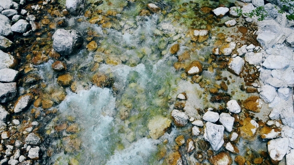 Bottom Rocks Are Getting Washed By a Brook