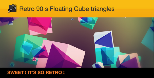 Retro 90's Floating Cube triangles