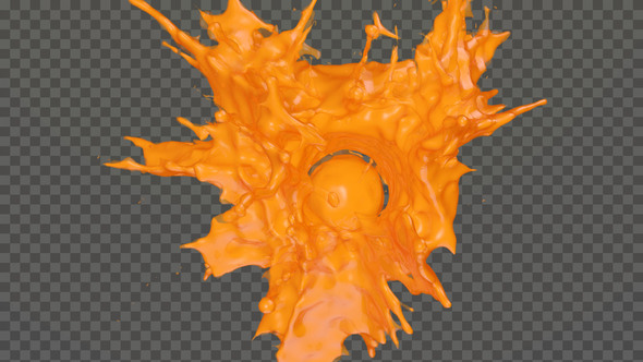 Orange Juice Drop Splash alt
