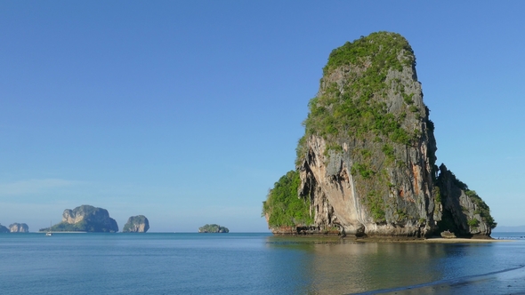 Landscape with Tropical Beach and Rocks