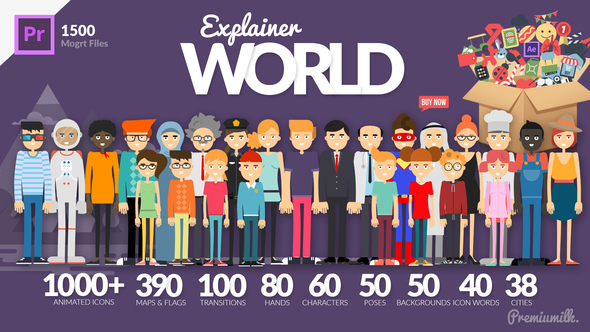 Explainer World Essential Graphics | Mogrt