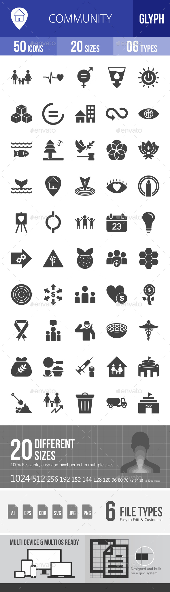 Community Glyph Icons