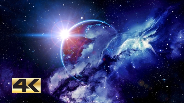 Space Nebula Planet