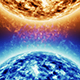 Blue Fire Star vs Red Star in Space - VideoHive Item for Sale