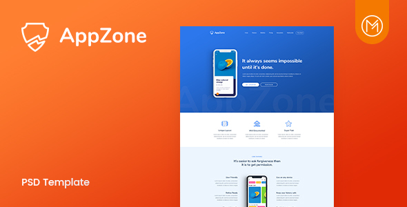 Appzone - App Landing PSD Template