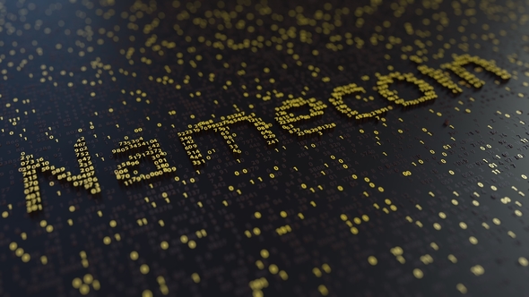 Namecoin Word Made of Moving Golden Numbers alt