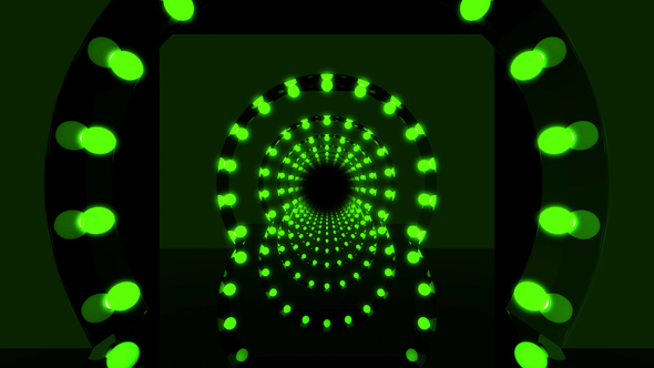 Glow Neon Green Lamps Tunnel alt