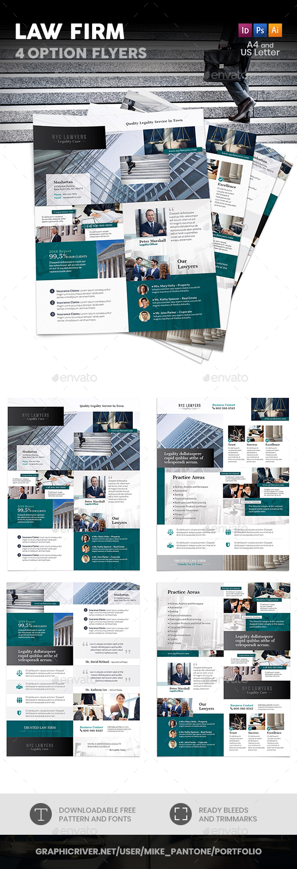 Law Firm Flyers 4 – 4 Options