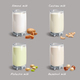 Different Types of Non-dairy Milk. Vegan Nut-milk in Glass - GraphicRiver Item for Sale