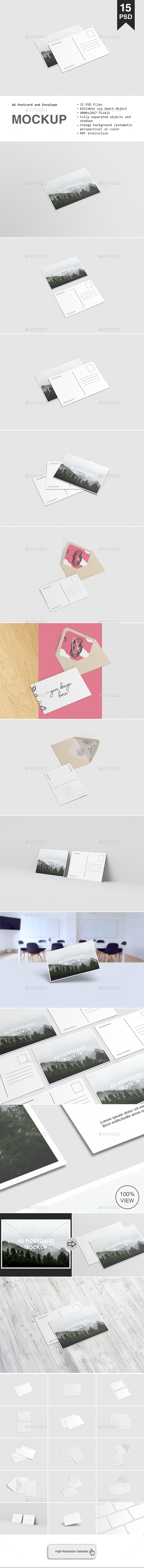 Download Postcard Mockup Graphics Designs Templates From Graphicriver PSD Mockup Templates