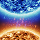 Blue Fire Star vs Red Star in Space - VideoHive Item for Sale