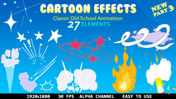 Classic Cartoon 2D Effects (27 Elements)