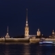 Peter and Paul Fortress Night  Is the Original Citadel of St. Petersburg, Russia - VideoHive Item for Sale