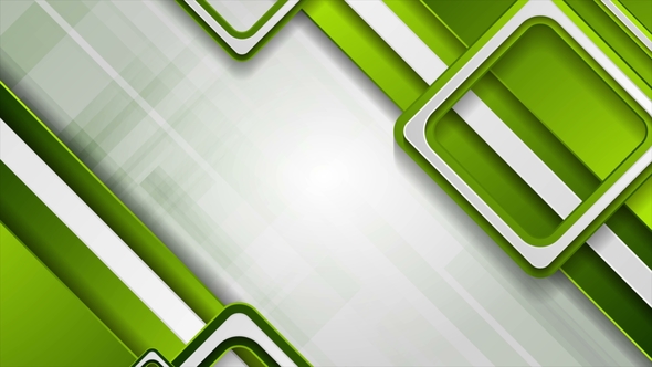 Bright Green Abstract Tech Geometric 