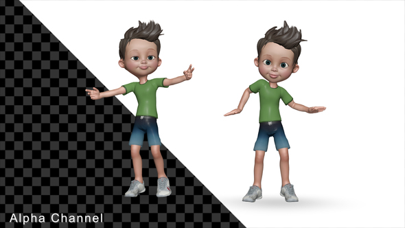 Little Boy Dancing 3d Character (2-Pack) alt