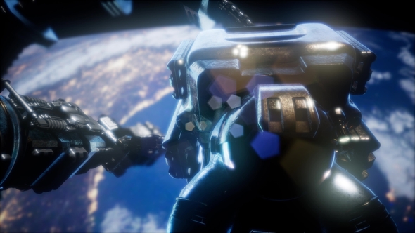 Astronaut and International Space Station alt